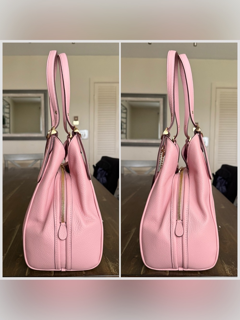 Coach Erin in Powder Pink | Pebbled Leather - Picture 2 of 9